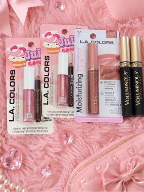 L.A. COLORS Pink Moisturizing Lipgloss & Lip Liner Bundle